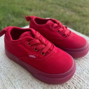 Vans Kids Bright Red Sneakers